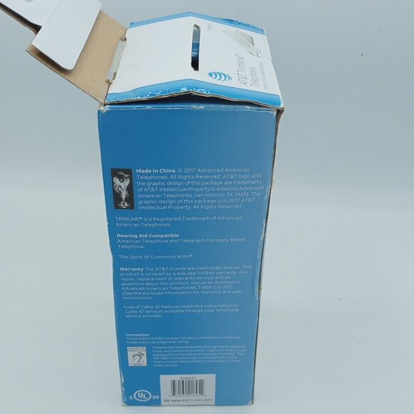 AT&T Trimline Push Button Telephone Land Line 13 Number Memory TR1909 White - Picture 5 of 16